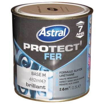 Peinture Protect'fer brillante - 0.5 L - base medium