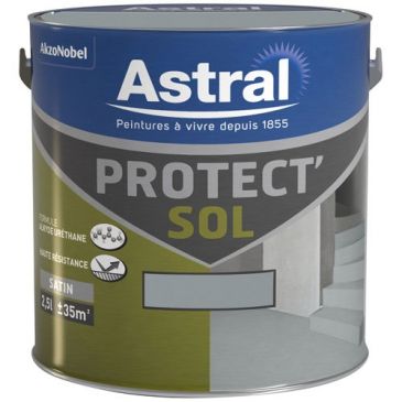 Peinture sol 2,5 L Satin Protect'Sol - Gris Ciment