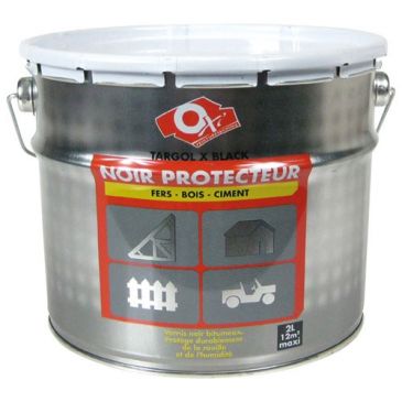 Targol protecteur fer bois ciment 2 L noir