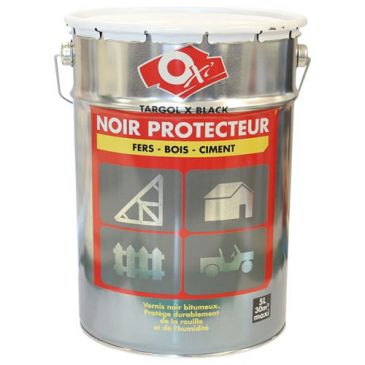 Targol protecteur fer bois ciment 5 L noir