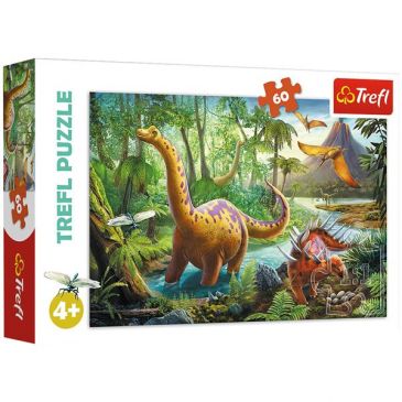 Puzzle 60 pièces dinosaures la migration 4ans+