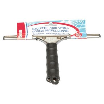  Raclette vitre - 25 cm - inox professionnelle interchangeable