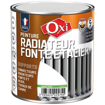 Peinture radiateur - fonte et acier - 0.5 L - blanc satin