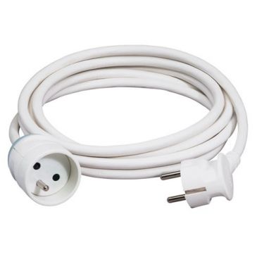 Rallonge 3 mètres 2p+t blanc sc