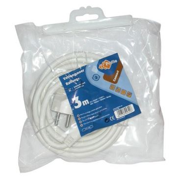 Rallonge 3 m 3G1.5mm² blanc