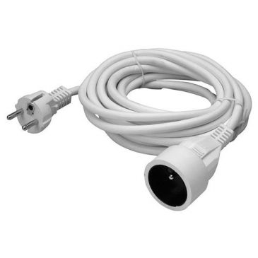 Rallonge 5 m 3G1.5mm² blanc