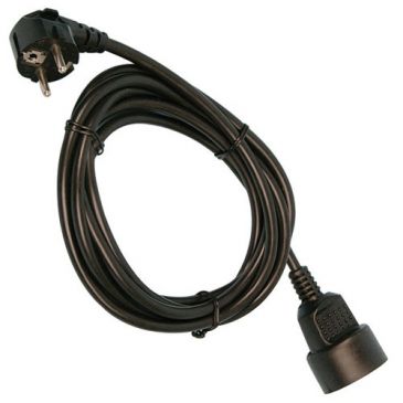 Rallonge 5 m 3G1.5mm² noir