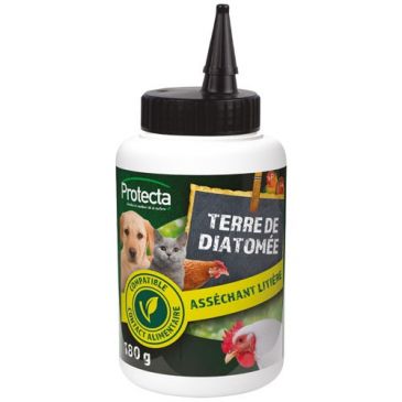 Terre de diatomée - asséchant litière - basse-cour et animaux - 180 g 