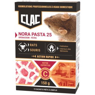 Appât pâte - Nora pasta 25 - rats et souris - action rapide - 150 g 