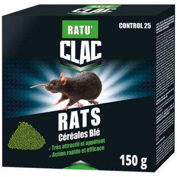 Raticide spécial rats céréales blé 150g