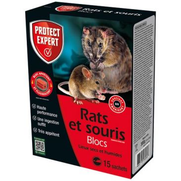 Rats souris 15 blocs x20g