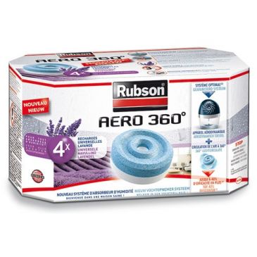 Recharge lavande - absorbeur d'humidité - Aéro 360° Tab - 2 en 1 - lot de 4