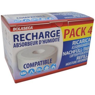 Recharge absorbeur d'humidité - galet percé - 425 gr - lot de 4