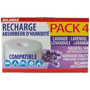Recharge absorbeur humidité galets 4 x 450 g lavande