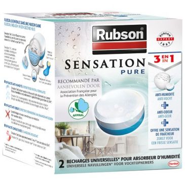 Recharge neutre - absorbeur d'humidité - Sensation pure - 3 en 1 - lot de 2