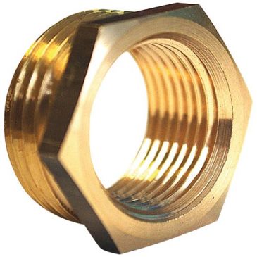 Réduction 6 pans sans butée - Mâle 15x21 (1/2") - Femelle 12x17 (3/8")  - l
