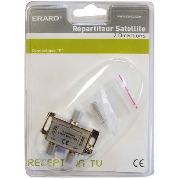Répartiteur TV - SAT intérieur - 2 directions - gris