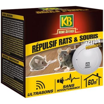 Répulsif rats et souris ultrasons 60m²