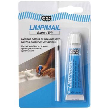 Retouche émail - avec pinceau applicateur - Limpimail - tube - 20 mL