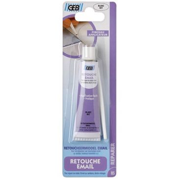 Retouche émail - avec pinceau applicateur - 20 mL - blanc