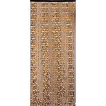 Rideau de porte perles olives en bois - 90x200 cm