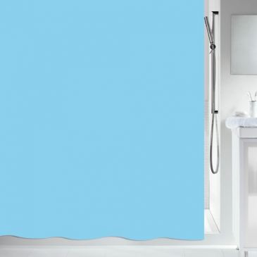 Rideau de douche - polyester - 180 x 200 cm - bleu