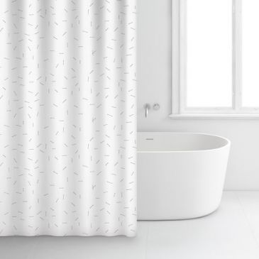Rideau douche 180 x 200 premium blanc motifs 
