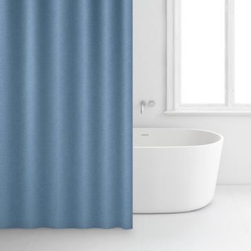 Rideau douche 180x200cm polyester bleu