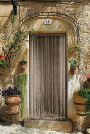 Rideau portière en corde de coton tressé écru 90x200