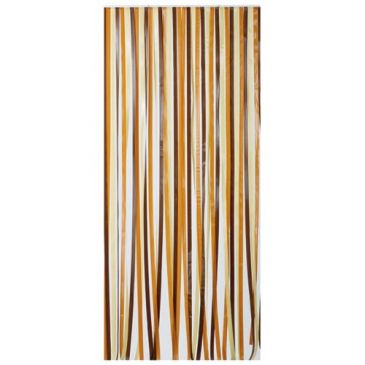 Rideau de porte en polyéthylène - Antilles - 90x200 cm - brun et beige