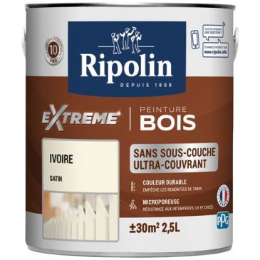 Peinture acrylique Bois 2.5 L Satin Extreme - Ivoire