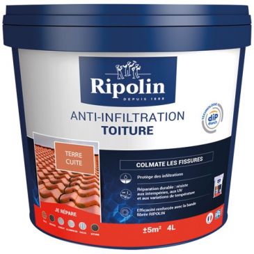 Ripolin anti infiltration toiture terre cuite 4l