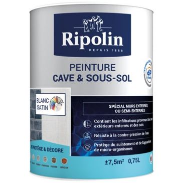 Peinture spéciale cave et sous-sol 0,75 L Satin - Blanc