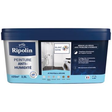 Peinture anti-humidité 2,5 L Satin - Blanc
