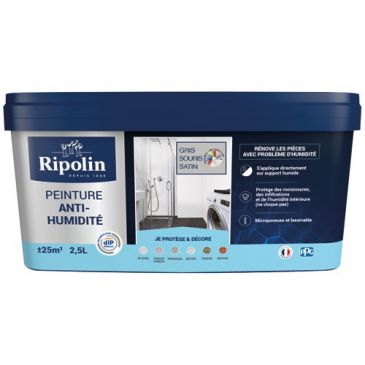 Peinture anti-humidité 2,5 L Satin - Gris Souris