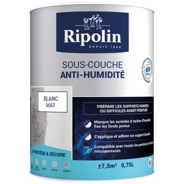 Peinture sous-couche anti-humidité 0,75 L Mat - Blanc
