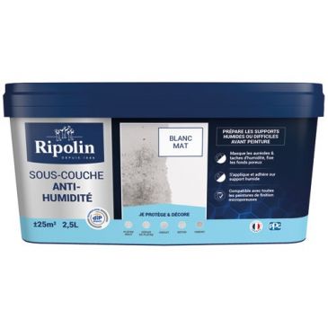 Peinture sous-couche anti-humidité 2,5 L Mat - Blanc