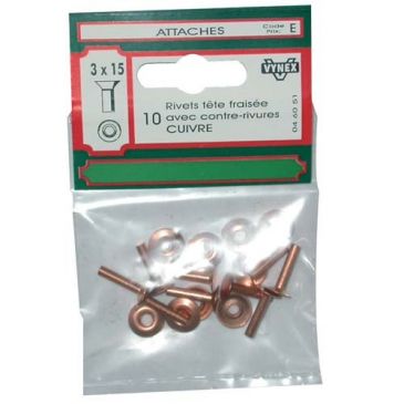 Rivet t.f. cuivre 4x20