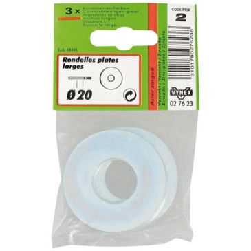 Rondelle large diam.20mm x3 en sachet