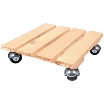 Roule plante carré bois brut basics 30x30cm