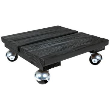 Roule plantes bois carré 30 x 30 cm anthracite