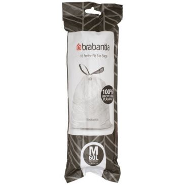 Rouleau 10 sacs poubelle Code M - 60 L - Perfect Fit