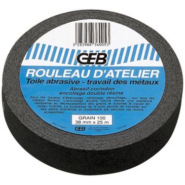 Rouleau d'atelier - waterproof - toile abrasive pour tous travaux