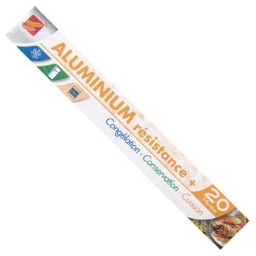 Rouleau papier Aluminium 20 m x 0.30 m - 15 Microns