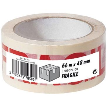 Ruban adhésif emballage fragile 48mm x 66m