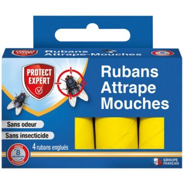 Ruban attrape mouches x4