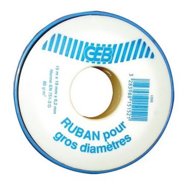 Ruban d'étanchéité PTFE standard 15mx19mm