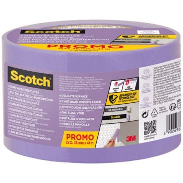 Ruban masquage surface délicate 36 mm x 41 m lot de 2