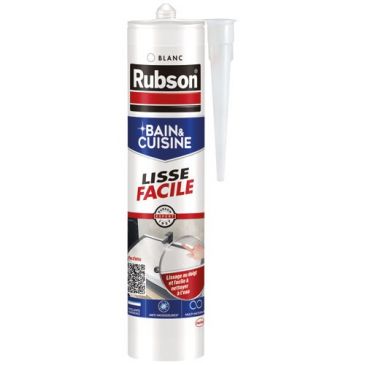 Rubson mastic sanitaire lisse facile blanc cart 280ml