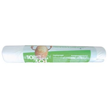 Sac poubelle 30 litres liens coulissants biodégradables X 10